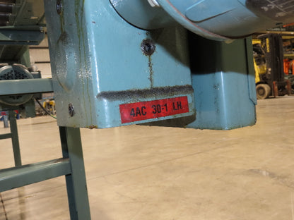 Hytrol 42"x 10' Chain Drive 1.9" Live Roller Conveyor 36"BF Dual Drive 30 FPM