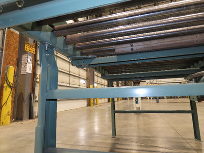 Hytrol 42"x 10' Chain Drive 1.9" Live Roller Conveyor 36"BF Dual Drive 30 FPM