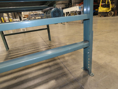 Hytrol 42"x 10' Chain Drive 1.9" Live Roller Conveyor 36"BF Dual Drive 30 FPM
