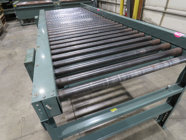 Hytrol 42"x 10' Chain Drive 1.9" Live Roller Conveyor 36"BF Dual Drive 30 FPM