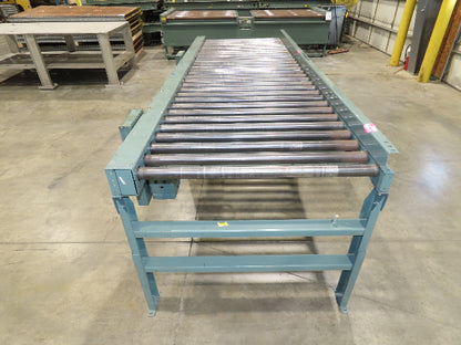 Hytrol 42"x 10' Chain Drive 1.9" Live Roller Conveyor 36"BF Dual Drive 30 FPM
