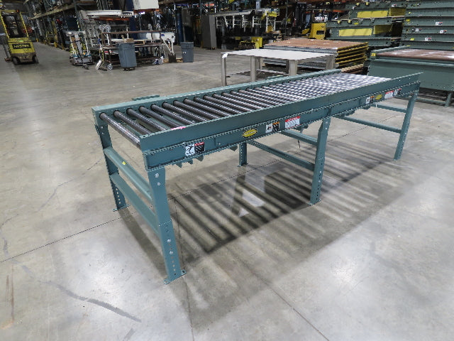 Hytrol 42"x 10' Chain Drive 1.9" Live Roller Conveyor 36"BF Dual Drive 30 FPM