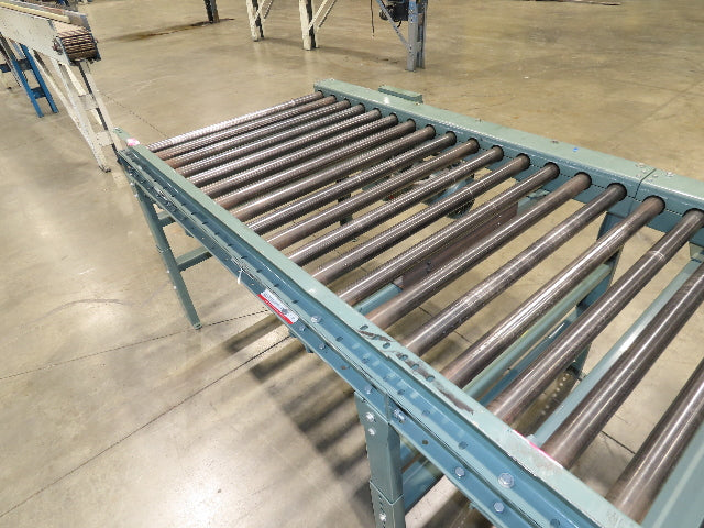 Hytrol 42"x 10' Chain Drive 1.9" Live Roller Conveyor 36"BF Dual Drive 30 FPM