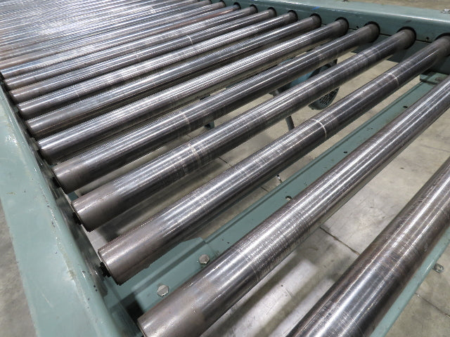 Hytrol 42"x 10' Chain Drive 1.9" Live Roller Conveyor 36"BF Dual Drive 30 FPM