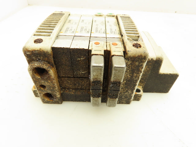 SMC VVQ2000-10A-1 VQ2401-51 Pneumatic Solenoid Valve 4-Station Manifold Block