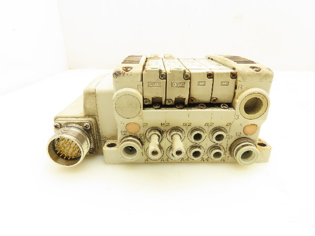SMC VVQ2000-10A-1 VQ2401-51 Pneumatic Solenoid Valve 4-Station Manifold Block