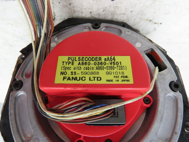 Fanuc A06B-0166-B675#0016 AC Servo Motor 3.8kw 3000 RPM Pulsecoder Encoder