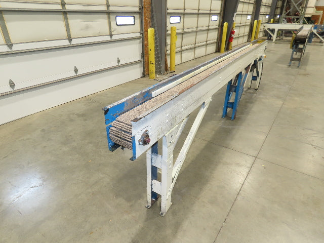 New London Engineering 7.5"x16' Plastic Roller Belt Accumulating Conveyor 30 FPM