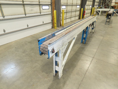 New London Engineering 7.5"x16' Plastic Roller Belt Accumulating Conveyor 30 FPM