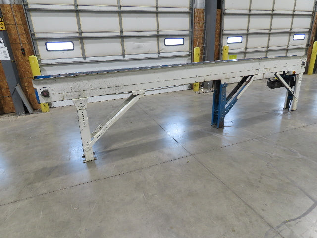 New London Engineering 7.5"x16' Plastic Roller Belt Accumulating Conveyor 30 FPM