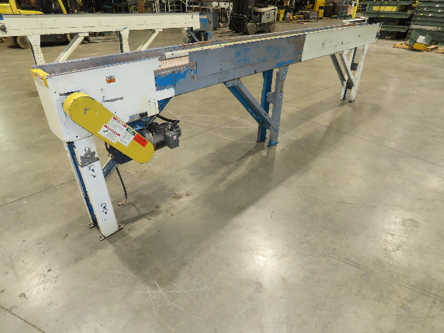 New London Engineering 7.5"x16' Plastic Roller Belt Accumulating Conveyor 30 FPM
