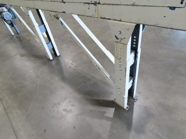 New London Engineering 7.5"x14' Plastic Roller Belt Accumulating Conveyor 20 FPM