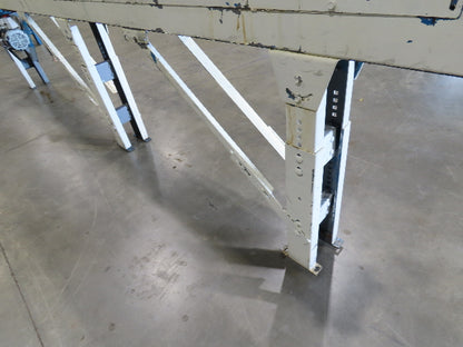 New London Engineering 7.5"x14' Plastic Roller Belt Accumulating Conveyor 20 FPM