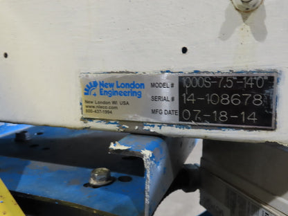 New London Engineering 7.5"x14' Plastic Roller Belt Accumulating Conveyor 20 FPM