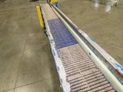 New London Engineering 7.5"x14' Plastic Roller Belt Accumulating Conveyor 20 FPM
