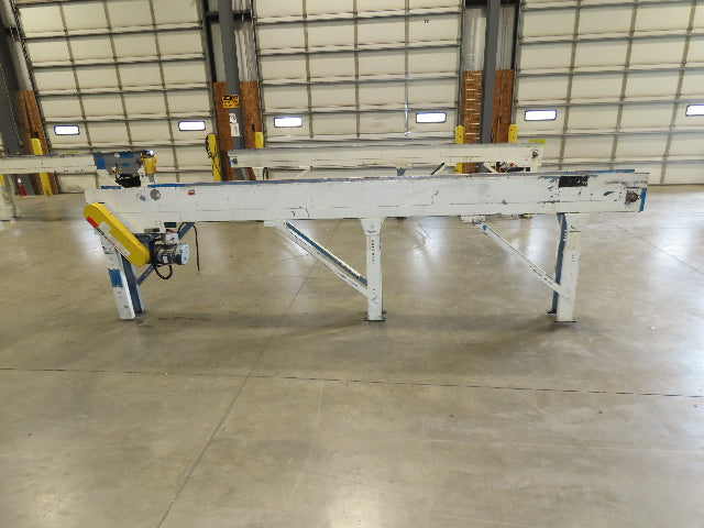 New London Engineering 7.5"x14' Plastic Roller Belt Accumulating Conveyor 20 FPM