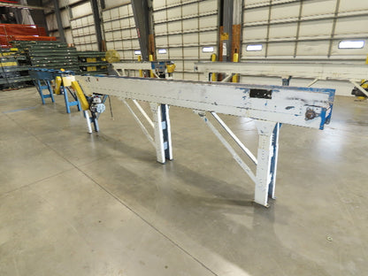 New London Engineering 7.5"x14' Plastic Roller Belt Accumulating Conveyor 20 FPM