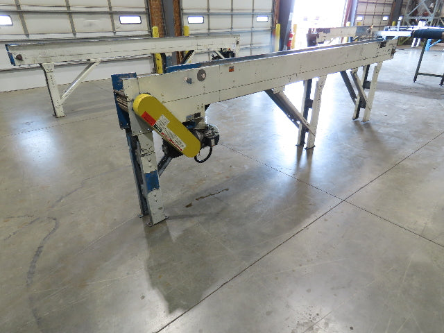New London Engineering 7.5"x14' Plastic Roller Belt Accumulating Conveyor 20 FPM