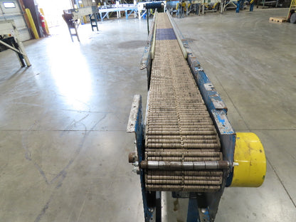 New London Engineering 7.5"x14' Plastic Roller Belt Accumulating Conveyor 20 FPM