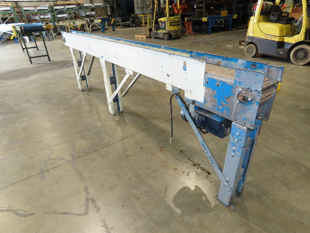 New London Engineering 7.5"x14' Plastic Roller Belt Accumulating Conveyor 20 FPM