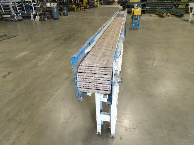 New London Engineering 7.5"x14' Plastic Roller Belt Accumulating Conveyor 20 FPM