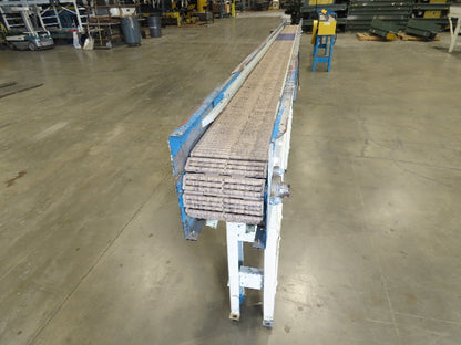 New London Engineering 7.5"x14' Plastic Roller Belt Accumulating Conveyor 20 FPM