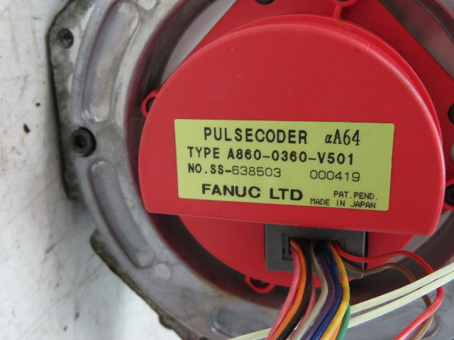 Fanuc A06B-0166-B675#0016 AC Servo Motor 3.8kw 2000 RPM Pulsecoder Encoder