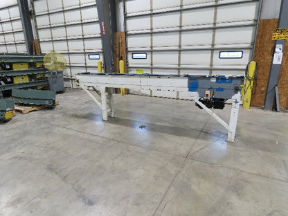 New London Engineering 12"x12' 6 Plastic Roller Belt Accumulating Conveyor 25FPM