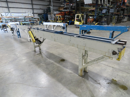 New London Engineering 12"x12' 6 Plastic Roller Belt Accumulating Conveyor 25FPM