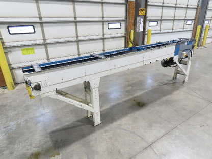 New London Engineering 12"x12' 6 Plastic Roller Belt Accumulating Conveyor 25FPM