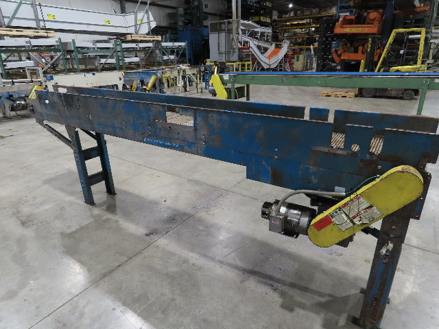 New London Engineering 12"x12' 6 Plastic Roller Belt Accumulating Conveyor 30FPM