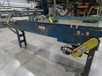 New London Engineering 12"x12' 6 Plastic Roller Belt Accumulating Conveyor 30FPM