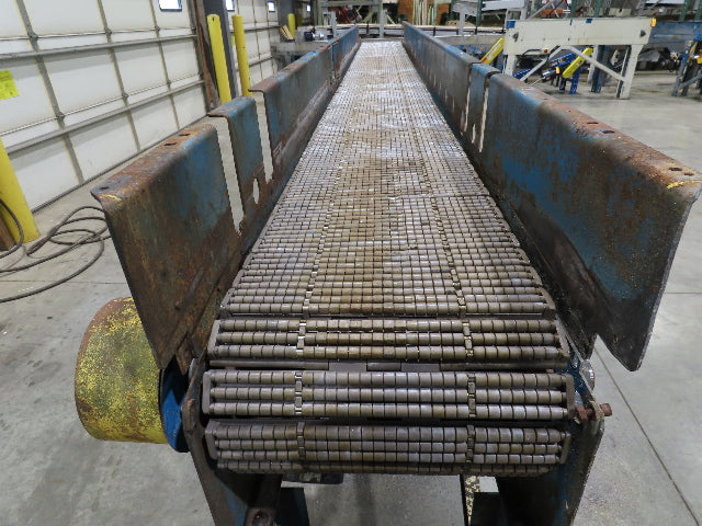 New London Engineering 12"x12' 6 Plastic Roller Belt Accumulating Conveyor 30FPM