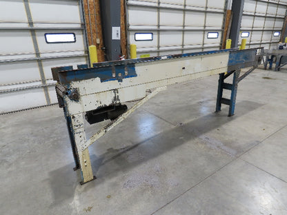 New London Engineering 12"x12' 6 Plastic Roller Belt Accumulating Conveyor 30FPM