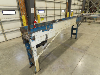 New London Engineering 12"x12' 6 Plastic Roller Belt Accumulating Conveyor 30FPM