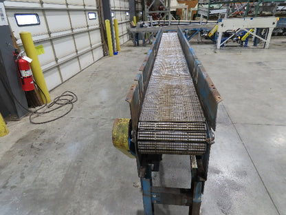 New London Engineering 12"x12' 6 Plastic Roller Belt Accumulating Conveyor 30FPM