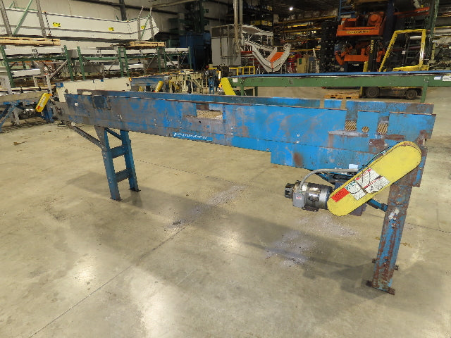 New London Engineering 12"x12' 6 Plastic Roller Belt Accumulating Conveyor 30FPM