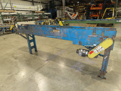 New London Engineering 12"x12' 6 Plastic Roller Belt Accumulating Conveyor 30FPM