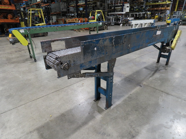New London Engineering 12"x12' 6 Plastic Roller Belt Accumulating Conveyor 30FPM