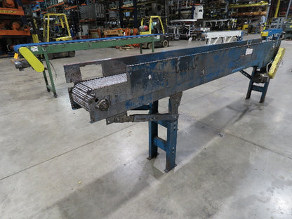 New London Engineering 12"x12' 6 Plastic Roller Belt Accumulating Conveyor 30FPM