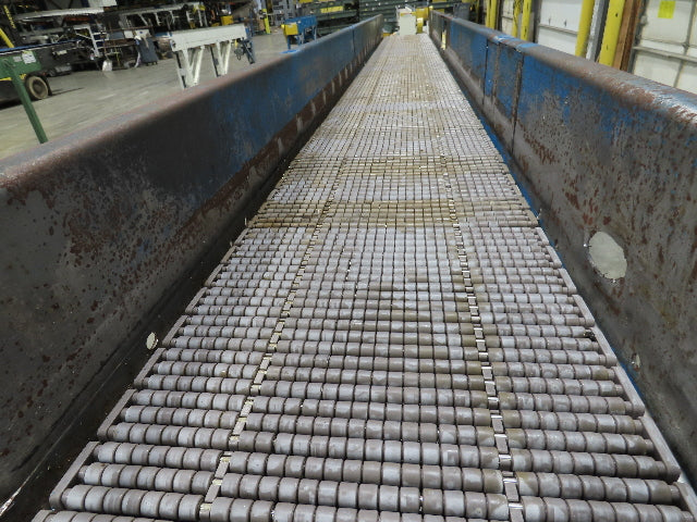 New London Engineering 12"x12' 6 Plastic Roller Belt Accumulating Conveyor 30FPM