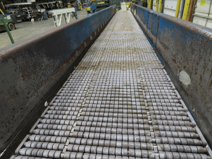 New London Engineering 12"x12' 6 Plastic Roller Belt Accumulating Conveyor 30FPM