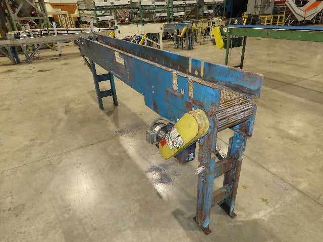 New London Engineering 12"x12' 6 Plastic Roller Belt Accumulating Conveyor 30FPM