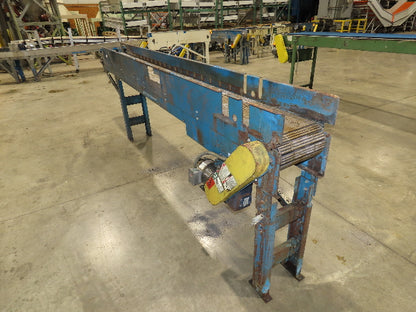 New London Engineering 12"x12' 6 Plastic Roller Belt Accumulating Conveyor 30FPM