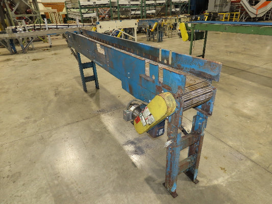 New London Engineering 12"x12' 6 Plastic Roller Belt Accumulating Conveyor 30FPM