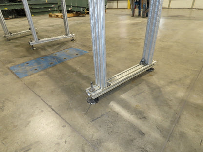 7.5"x 16'  Plastic Belt Side by Side S-Curve Conveyor Aluminum Adj Height 33 FPM