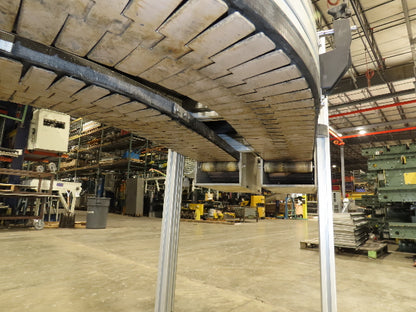 7.5"x 16'  Plastic Belt Side by Side S-Curve Conveyor Aluminum Adj Height 33 FPM