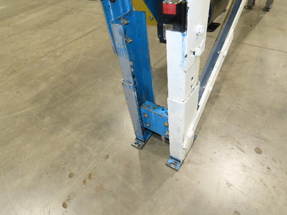 New London Engineering 8"x 6' 6" Plastic Roller Belt Accumulating Conveyor 30FPM