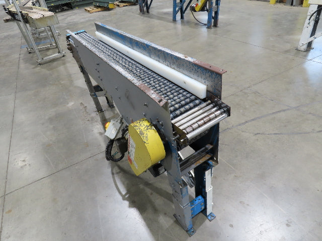 New London Engineering 8"x 6' 6" Plastic Roller Belt Accumulating Conveyor 30FPM