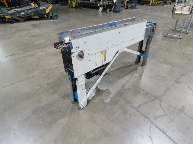 New London Engineering 8"x 6' 6" Plastic Roller Belt Accumulating Conveyor 30FPM